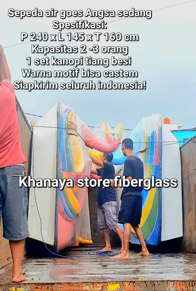 sepeda air goes bebek sedang kps 2-3/perahu bebekkan goes air baru