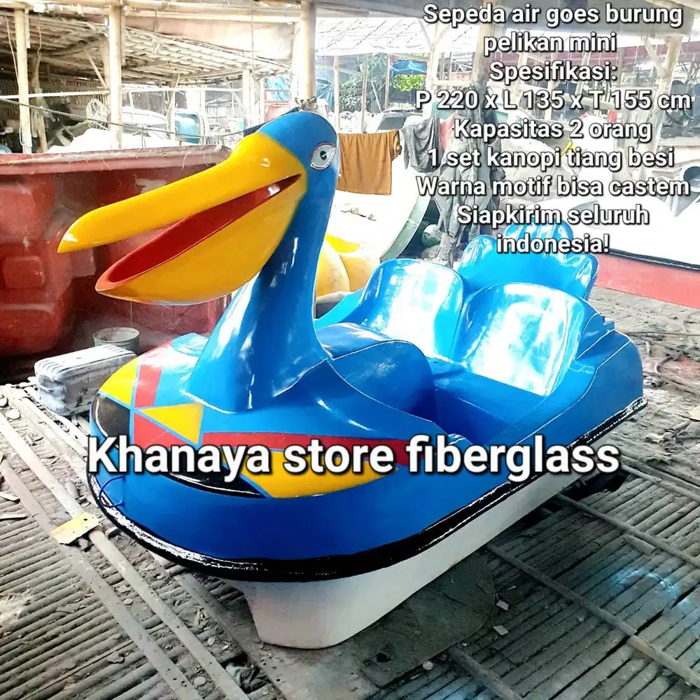 sepeda air goes air karakter burung pelikan biru mini kps 2 orang baru
