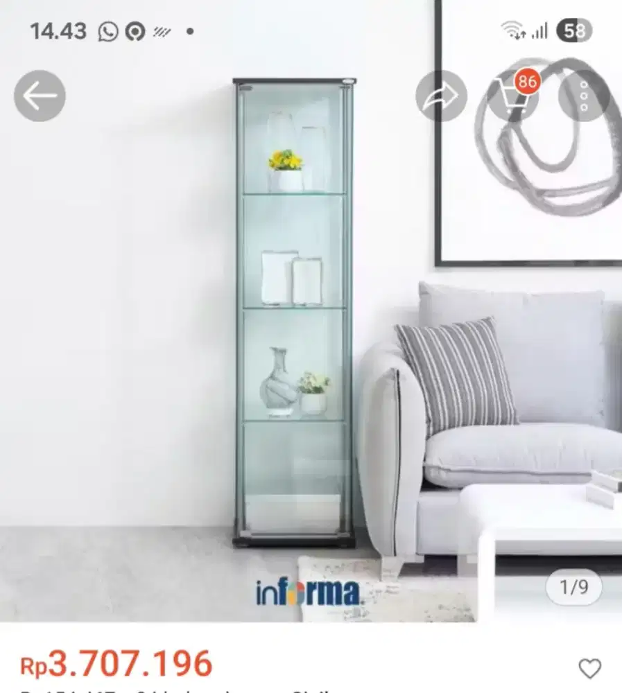 Lemari kaca informa