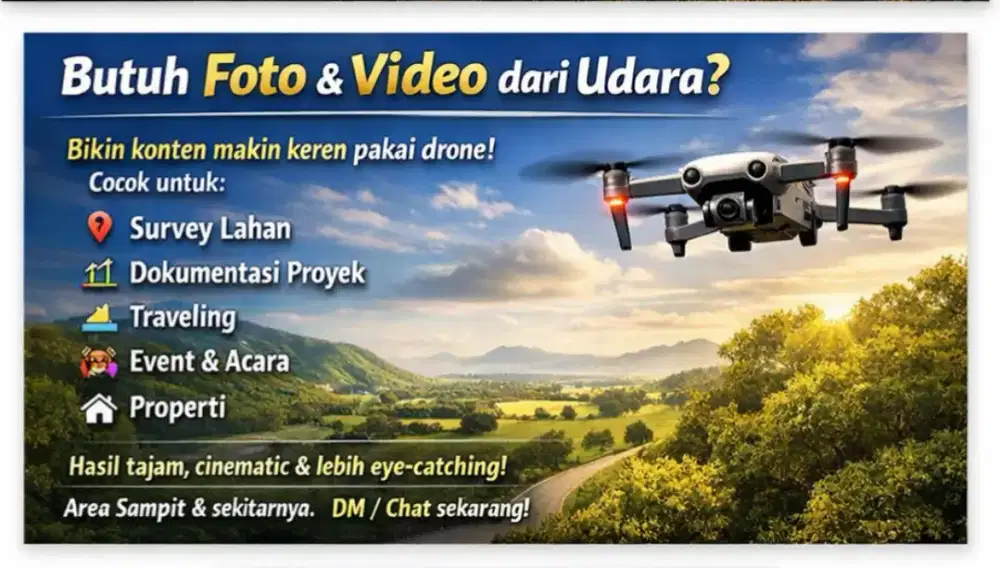 Jasa Sewa / Rental Drone Sampit, Kotawaringin Timur
