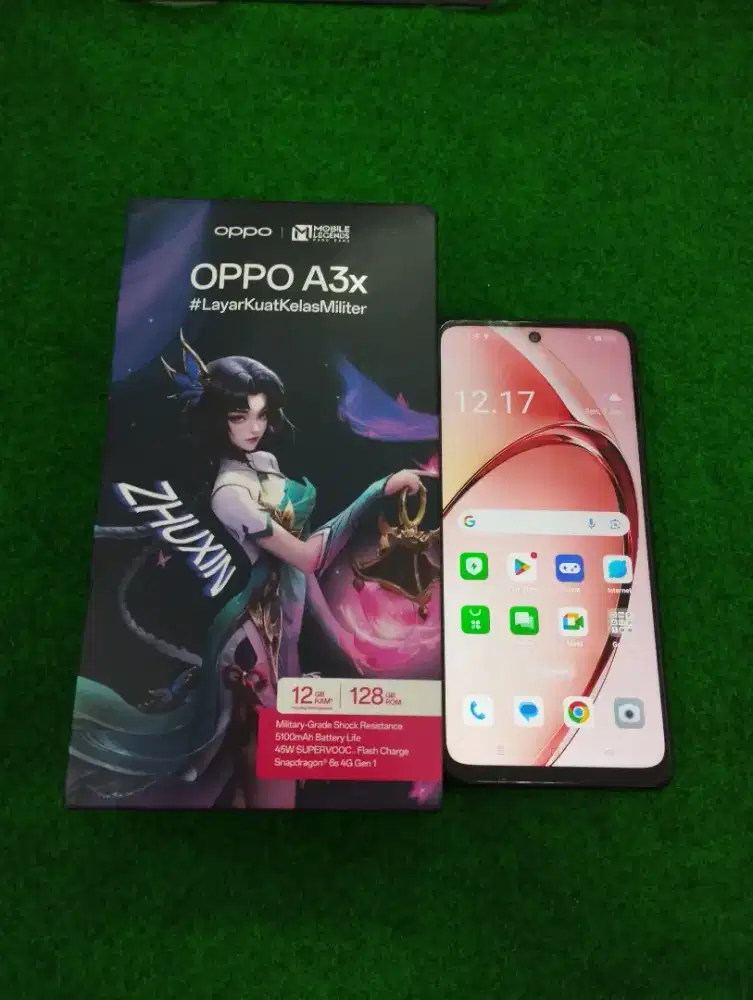 oppo A3x ram 6/128gb lengkap mulus