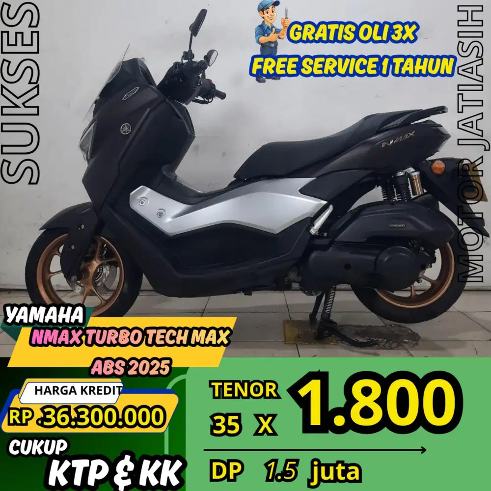 PROMO SPESIAL YAMAHA NMAX TURBO TECHMAX 2025 DP CUMA 1.5 SYRT & KK
