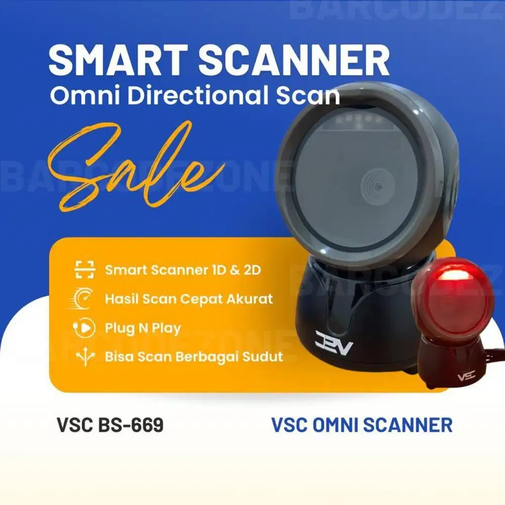 scanner barcode omni 2D VSC BS 669 USB garansi