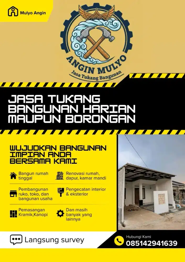 Jasa tukang bangunan harian maupun borongan