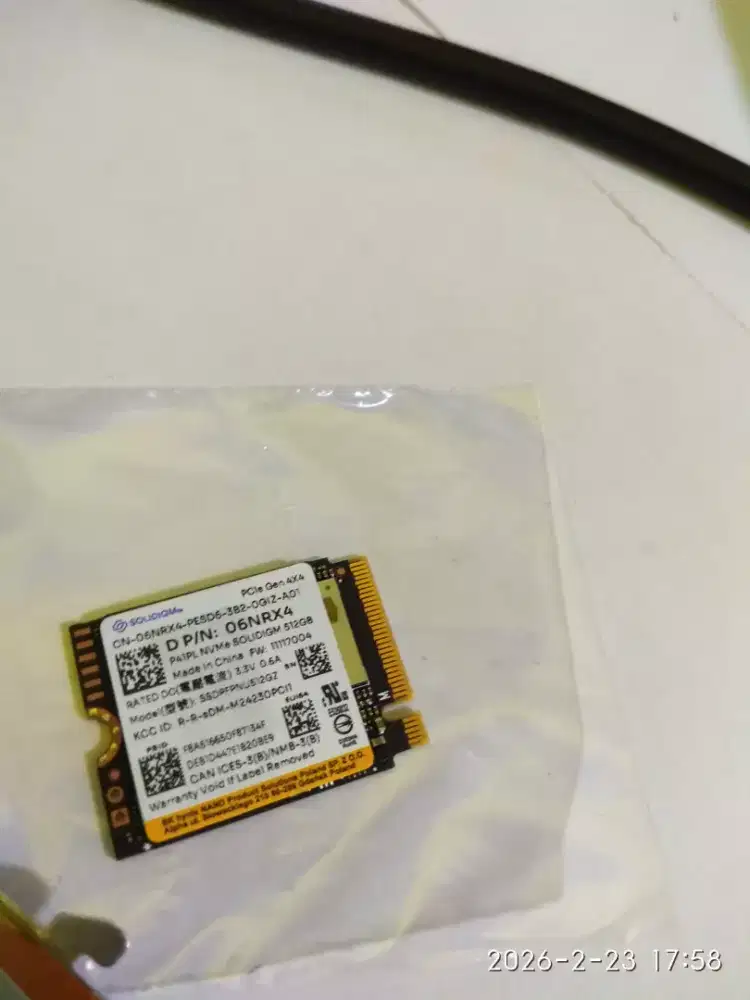 SSD NVME 512 GB gen 4 generasi empat PENDEK 2240 laptop Kompute cpu PC
