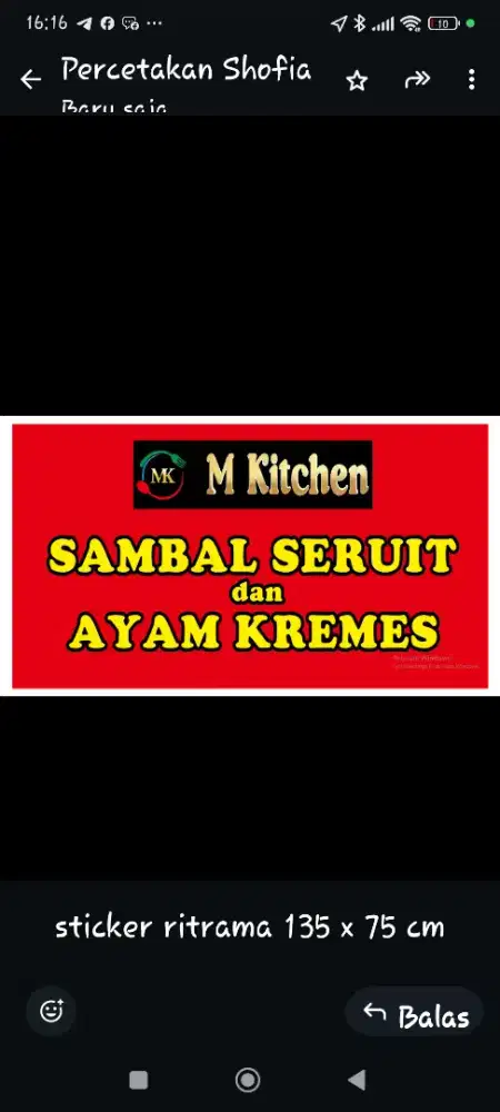 Dibutuhkan Pegawai bagian Dapur