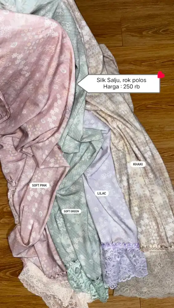 Mukena silk salju+rok polos