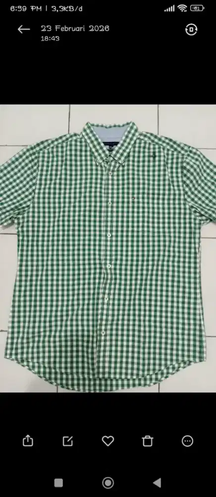Kemeja merk tommy hilfiger original ukuran XL