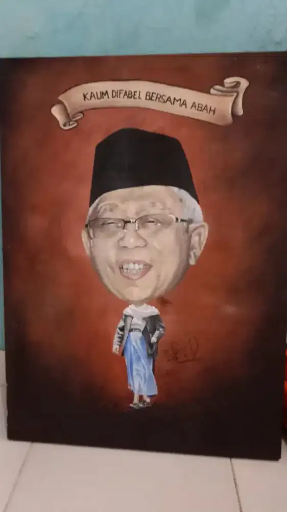 Pajangan bertandatangan asli otentik