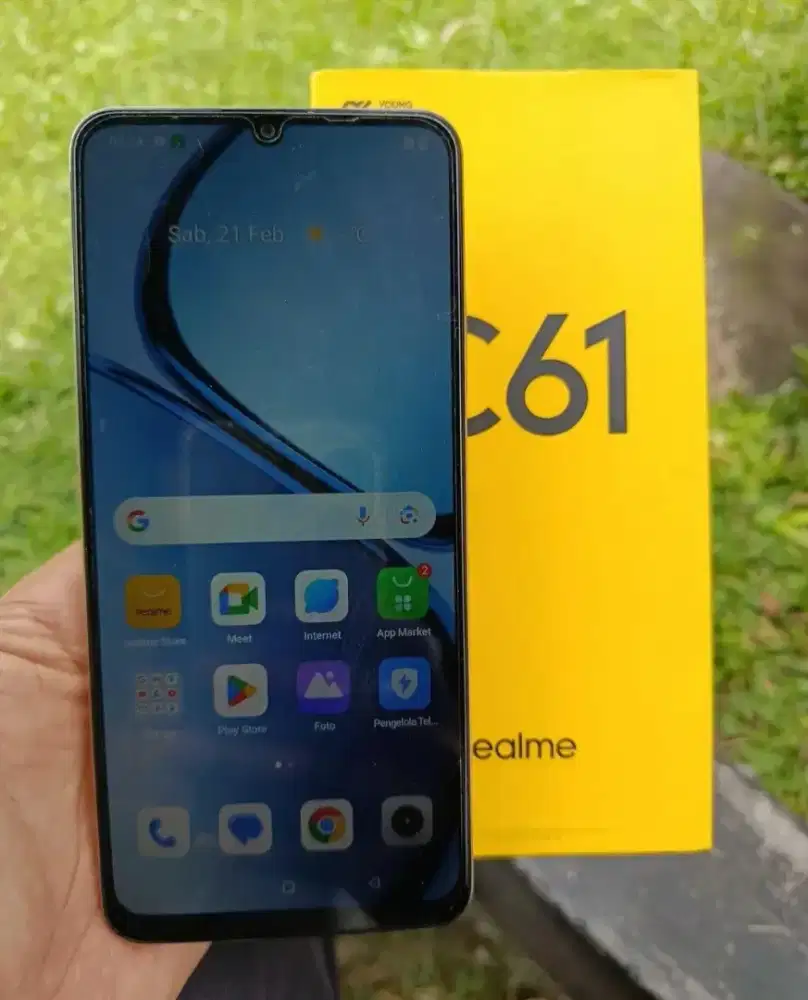Hp realme c61 8+8(128 lengkap mulus