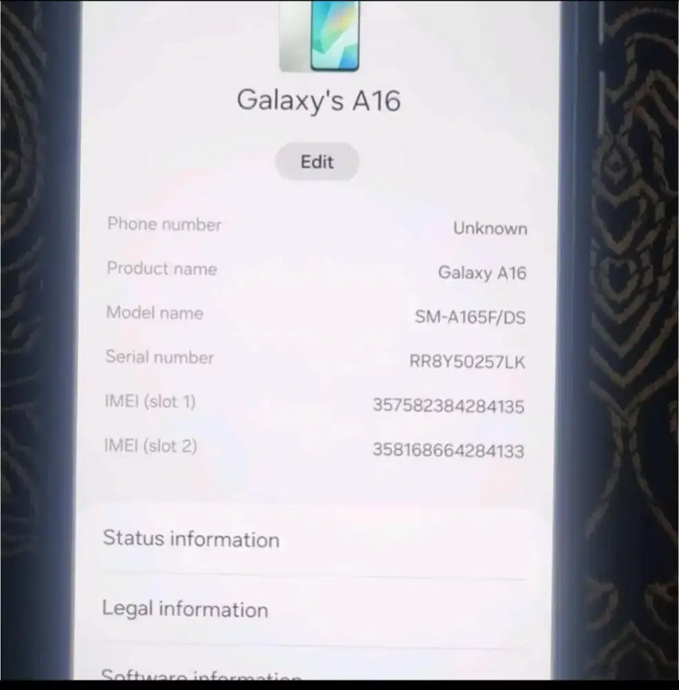 Samsung A16 SM-165F/DS,kondisi baik no minus