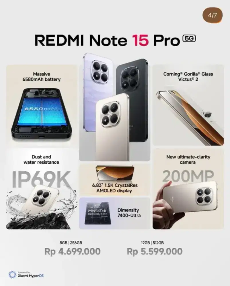 redmi note 15pro 8/256gb