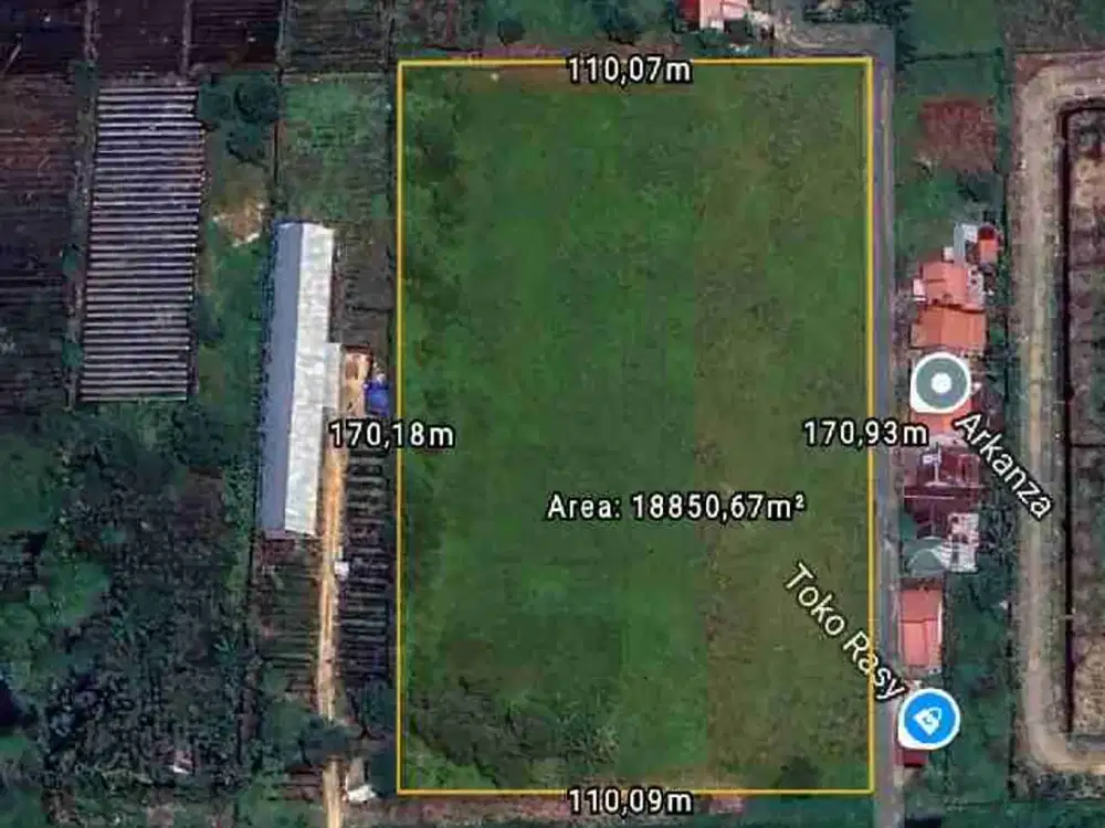 Tanah Tepi Jalan Sungai Raya Dalam 110x170