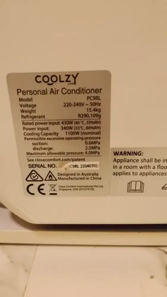 AC portable merk coolzy