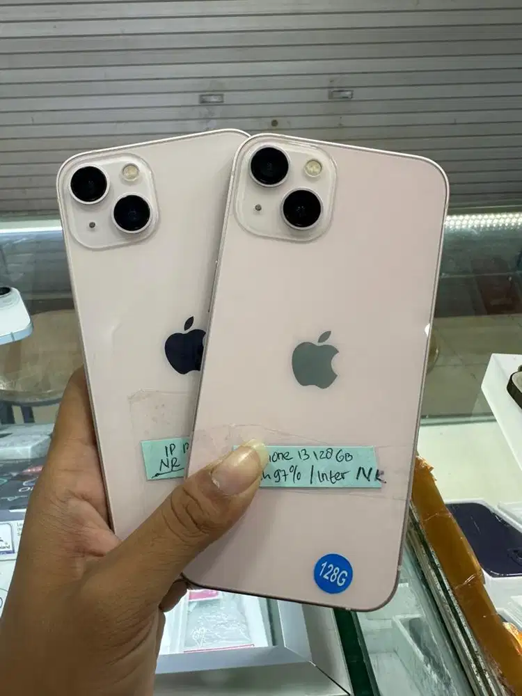 IPHONE 13 128GB BEACUKAI WHITE AND PINK