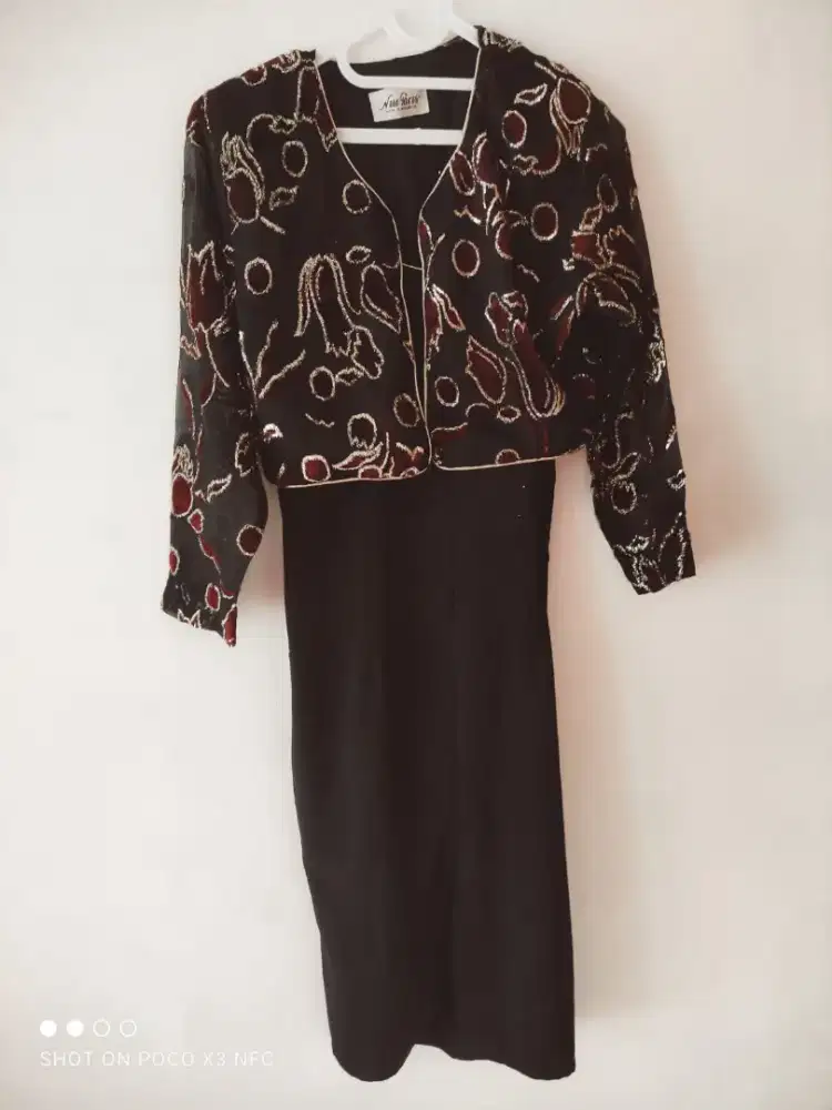 Preloved dress pesta/kondangan wanita free rompi