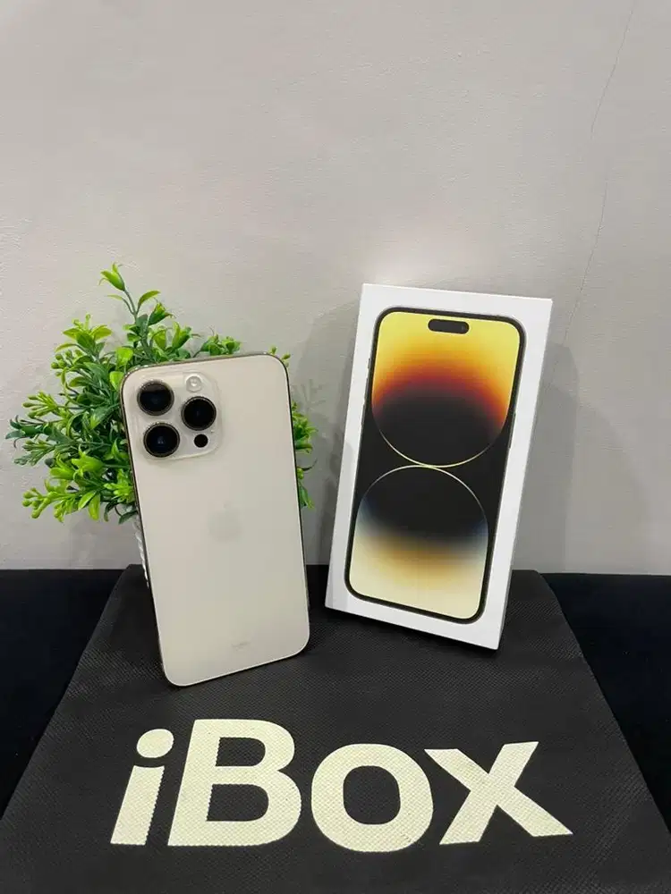 IPhone 14 ProMax 256GB iBox Gold mulus Fullset Ori BH 100% Permanent