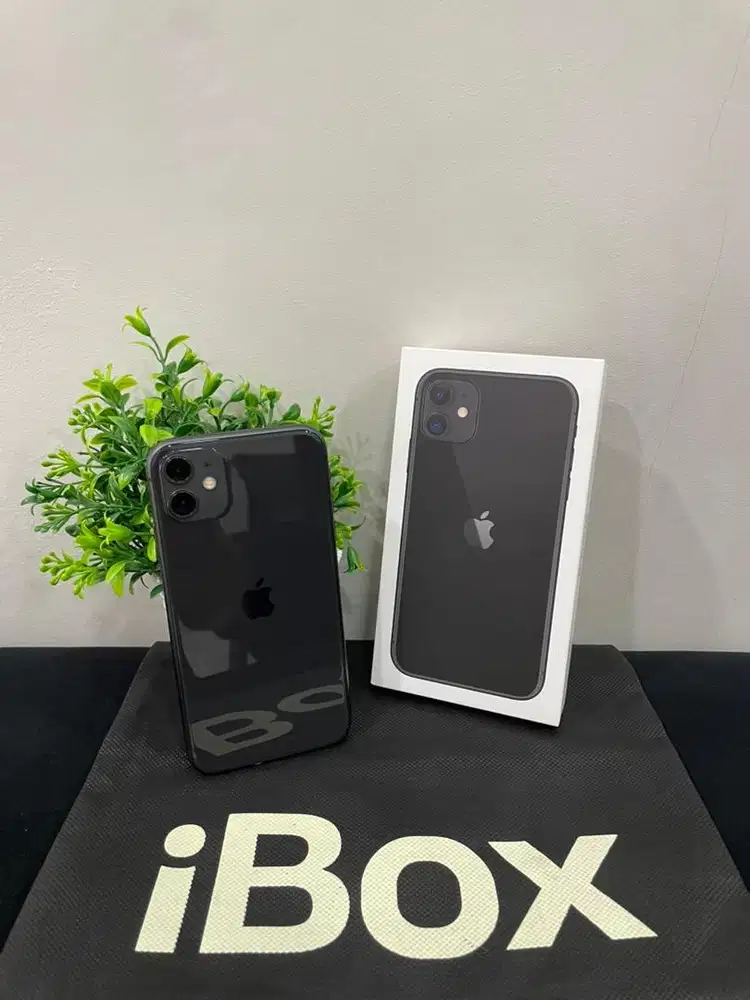 IPhone 11 64GB iBox Black mulus Fullset Ori BH 100% Sinyal Permanent