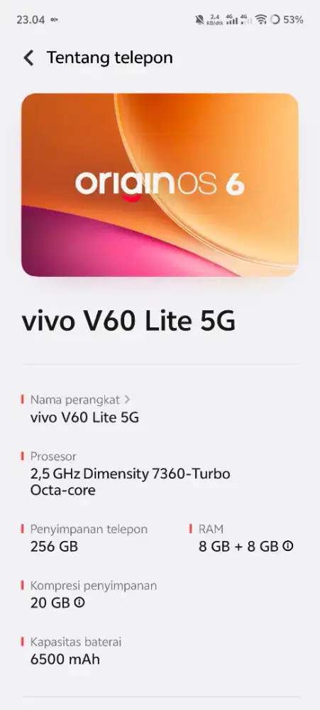 Vivo v60 lite 5G