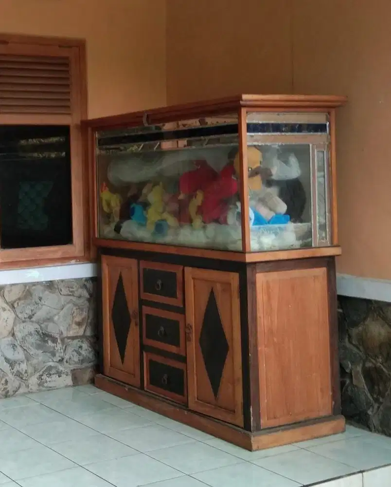 Aquarium Premium Kayu Jati Asli – 175x125, Super Kokoh