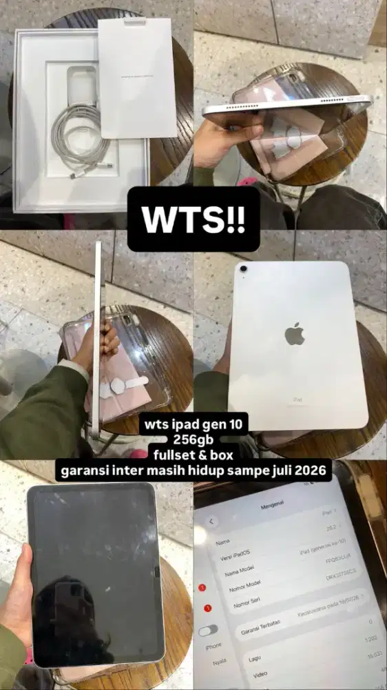 IPAD GEN 10 256GB INTER WIFI ONLY