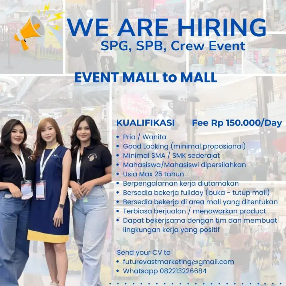 LOWONGAN EVENT DI MALL RESINDA