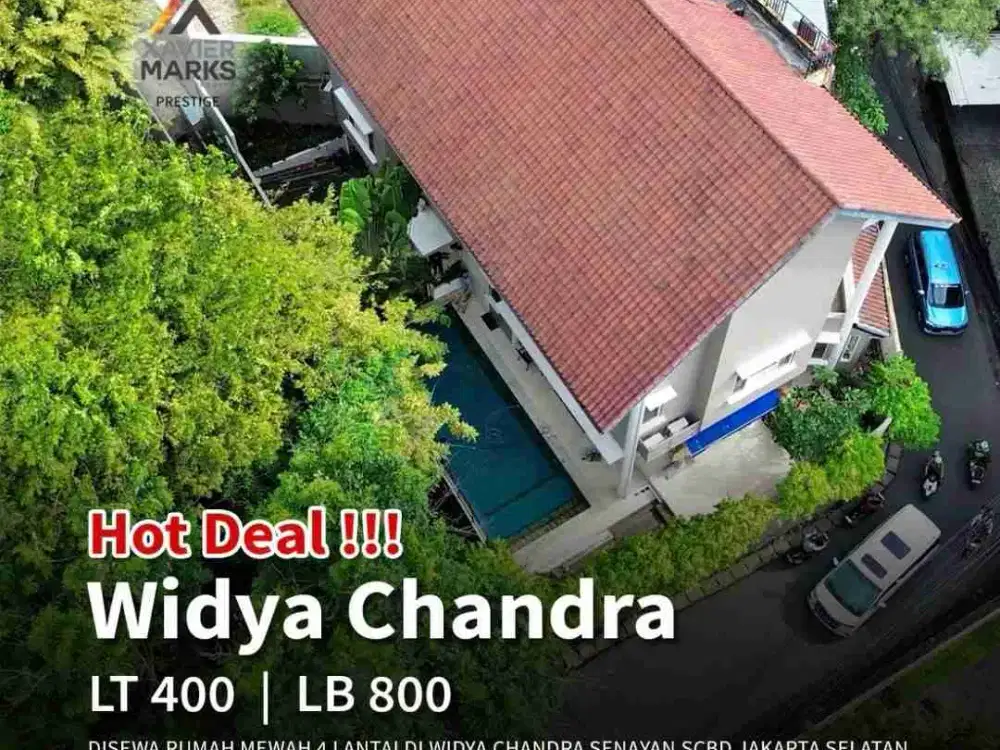 DISEWAKAN – RUMAH 4 LANTAI WIDYA CHANDRA
Senayan – SCBD, Jakarta Selatan
Hunian mewah dengan city view SCBD, baru renovasi, siap huni. Cocok untuk ekspat, diplomat, maupun eksekutif.
Detail Properti:
• Luas Tanah: 400 m²
• Luas Bangunan: ±800 m²
• 4 Lanta
