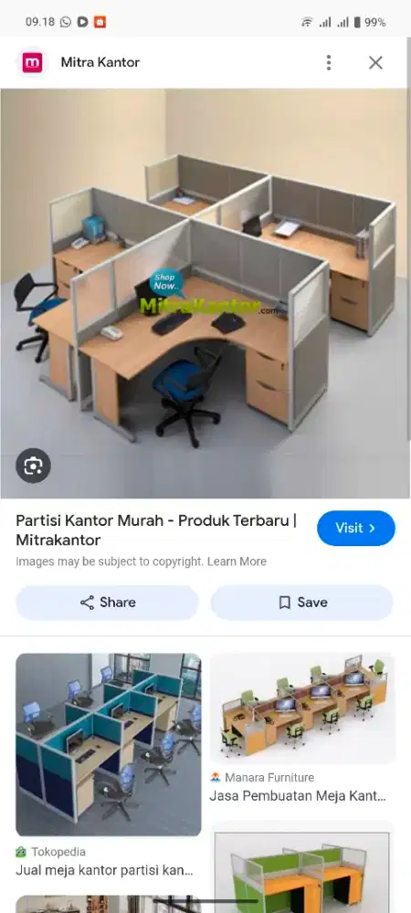 Jual Cepat Partisi dan Meja Resepsionis Borongan atau Satuan