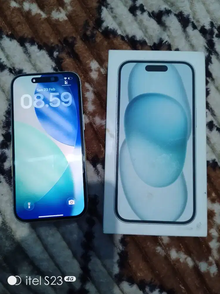 Apple iPhone 15 128gb ex iBox warna blue rare