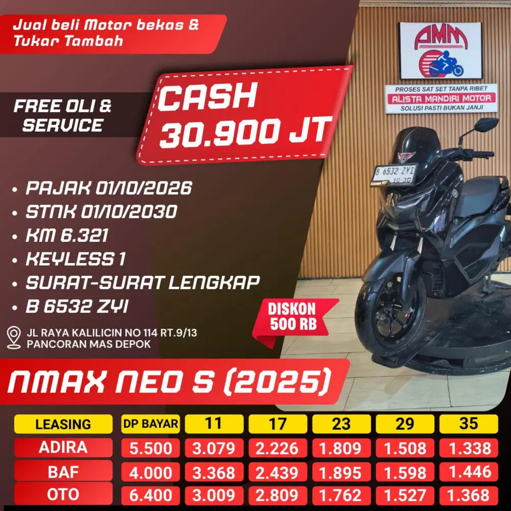 NMAX NEO 2025. ISTIMEWA MESIN N BODY SEGER..BISA NEGO