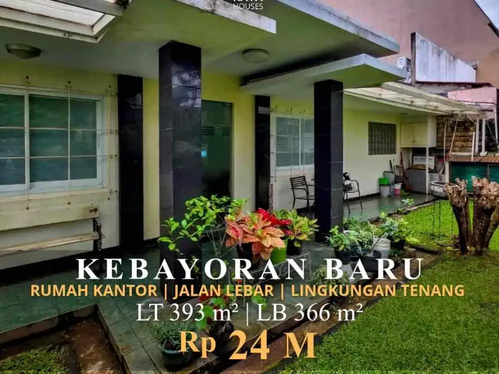 DI JUAL RUMAH MULTIFUNGSI BISA UNTUK KANTOR AREA TENANG DI KEBAYORAN BARU
