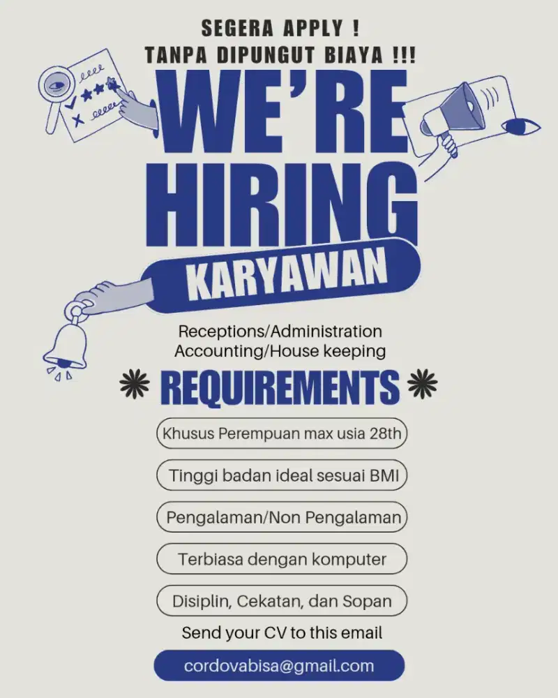 DIBUTUHKAN KARYAWAN HOTEL