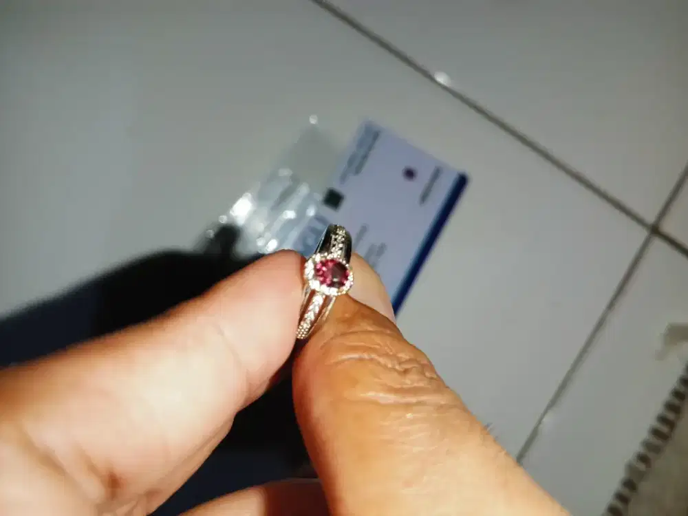 Cincin perak bangkok batu permata