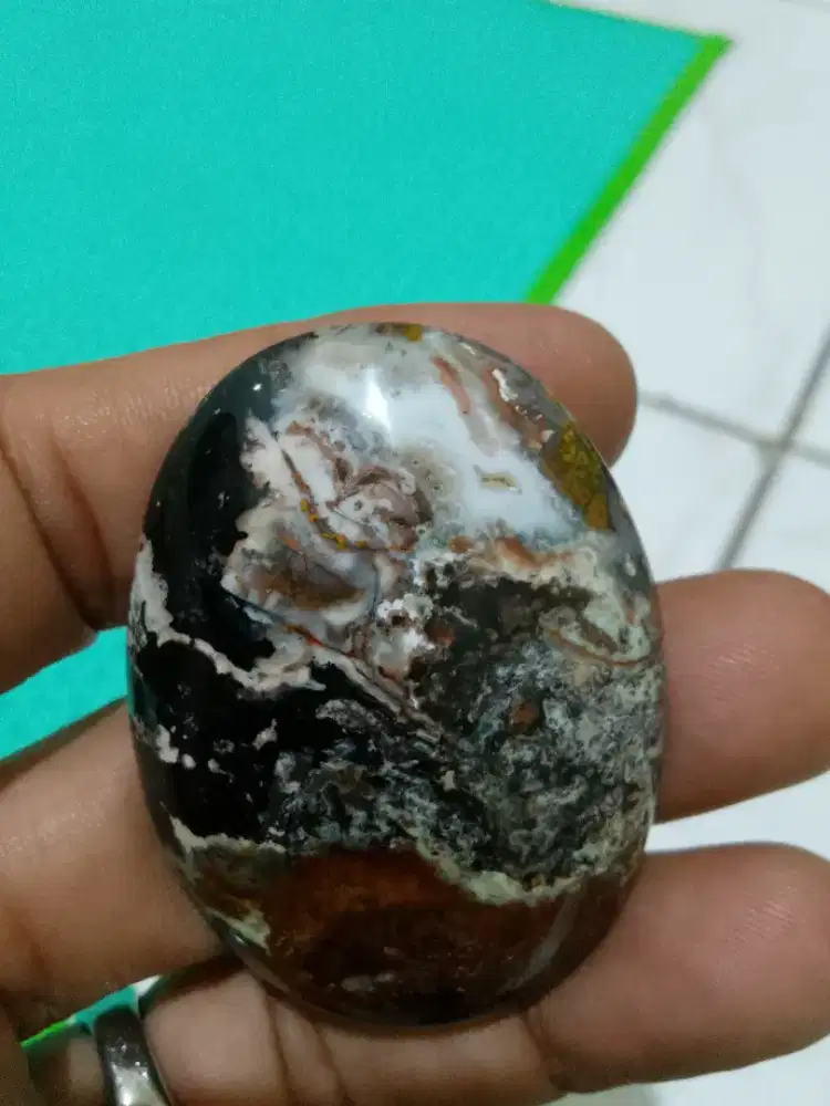 Batu Garut motif semar buat liontin