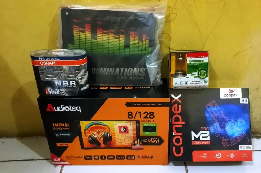 Head Unit Audioteq Android plus lampu