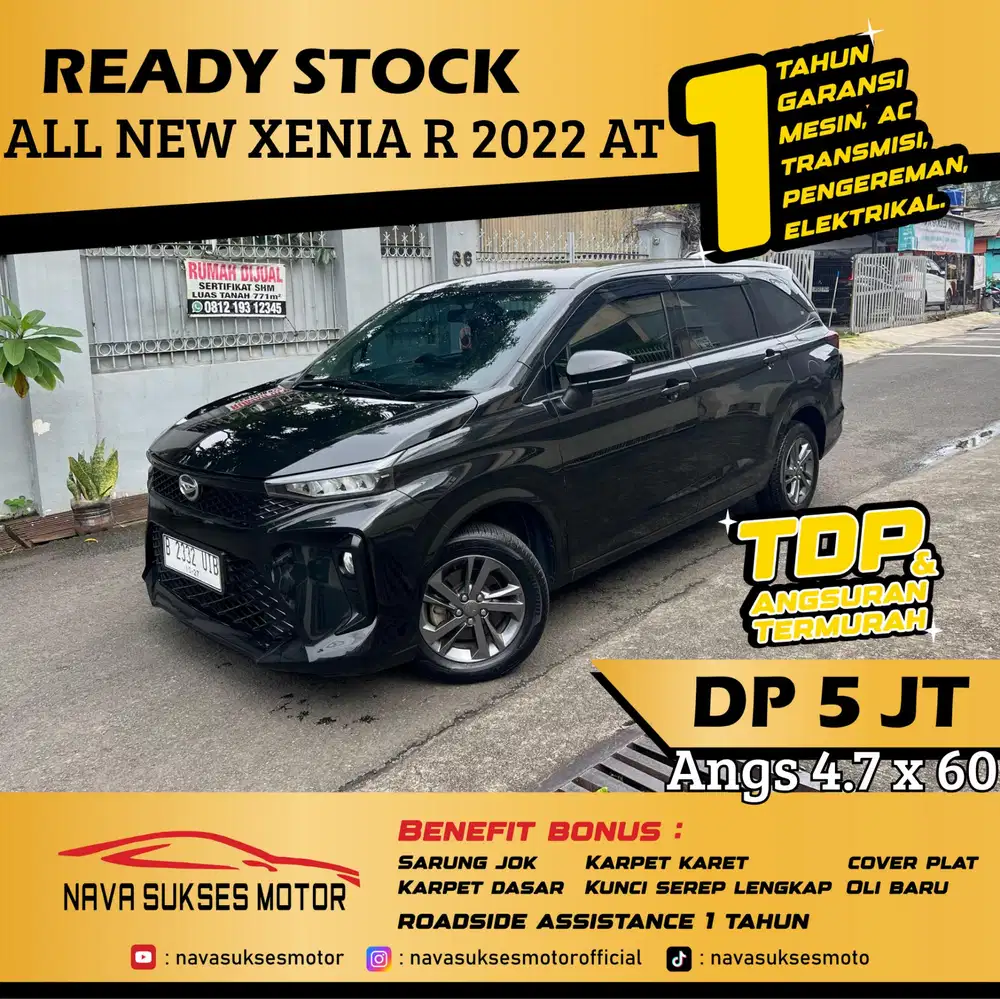 TDP 5 Jt Angs Termurah All New Xenia R 2022 Matic Hitam Low Km LikeNew
