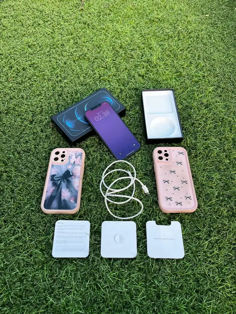 iphone 12 promax 256gb blue sierra inter fullset