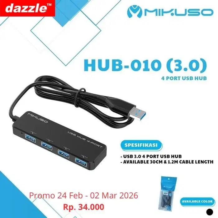USB HUB Mikuso 010 4 port 3.0 1,2M