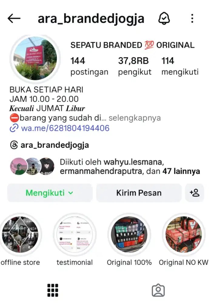 SEPATU ORIGINAL ara_brandedjogja