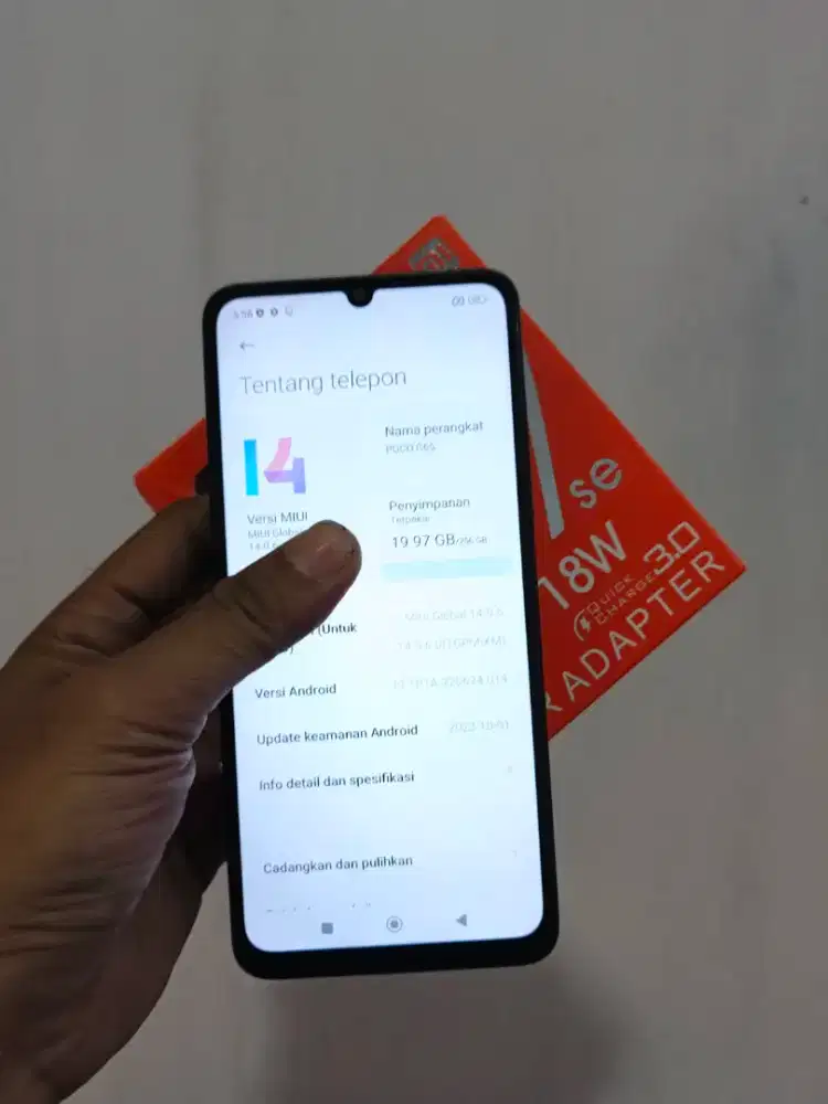 Poco c65 8/256 hp casan siap pakai