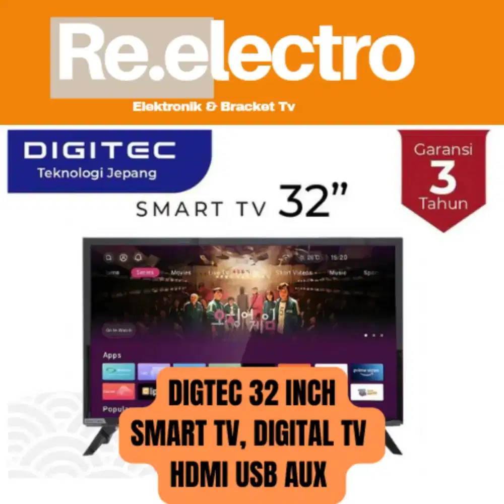 SMART TV DIGITEC 32INCH DIGITAL TV GARANSI 3 TAHUN