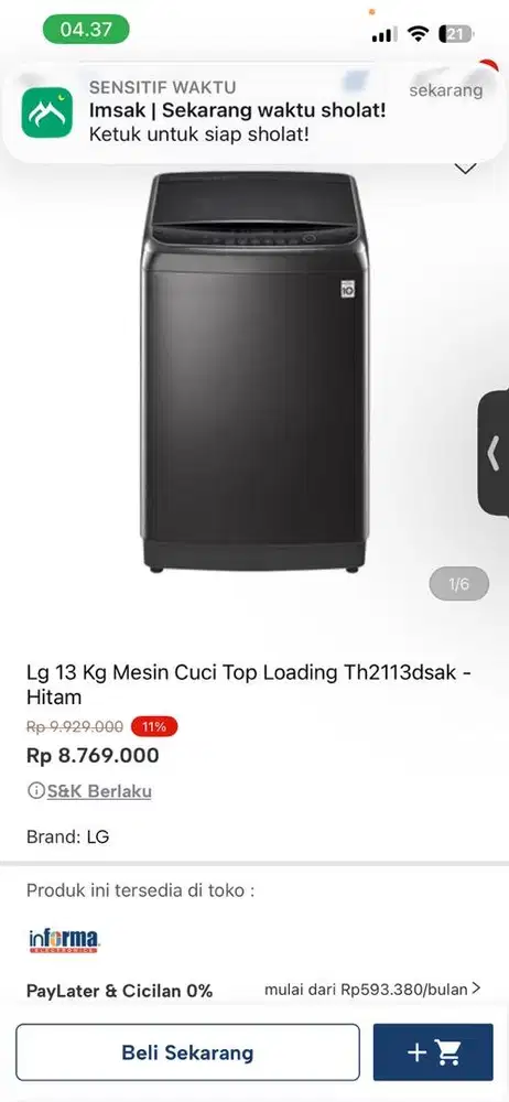 mesin cuci top loading th2113dsak