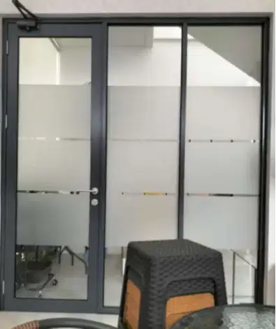 Sticker Sandblast, Kaca Film Rayband, Sparta, Oneway Gedung & Rumah