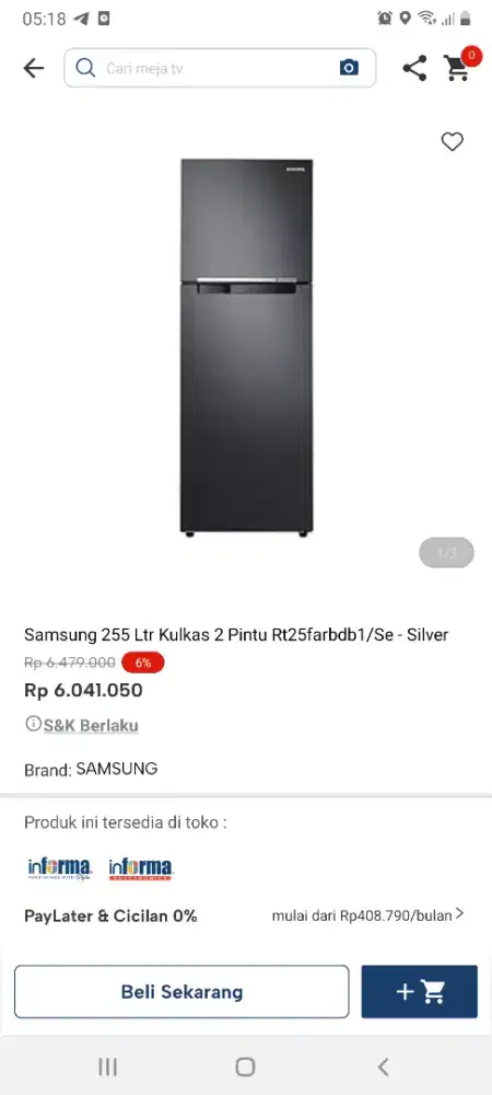 Samsung kulkas 2pintu inverter