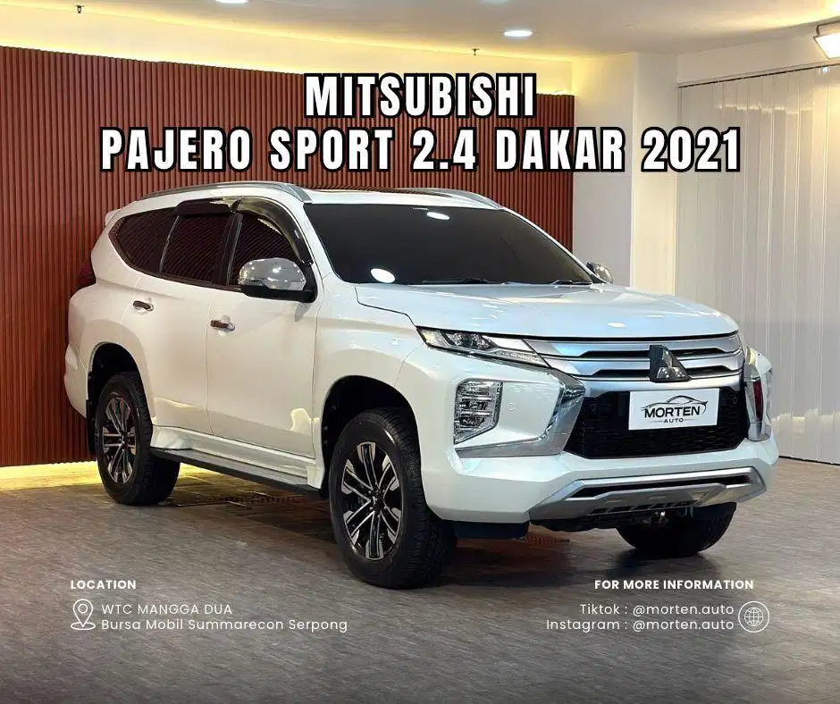 Mitsubishi Pajero Sport 2.4 Dakar 2021 Km 18 Ribu Record Antik Garansi