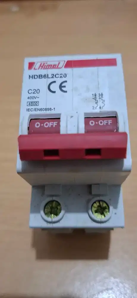 MCB 2P 20A 4,5kA 400V~ 50Hz