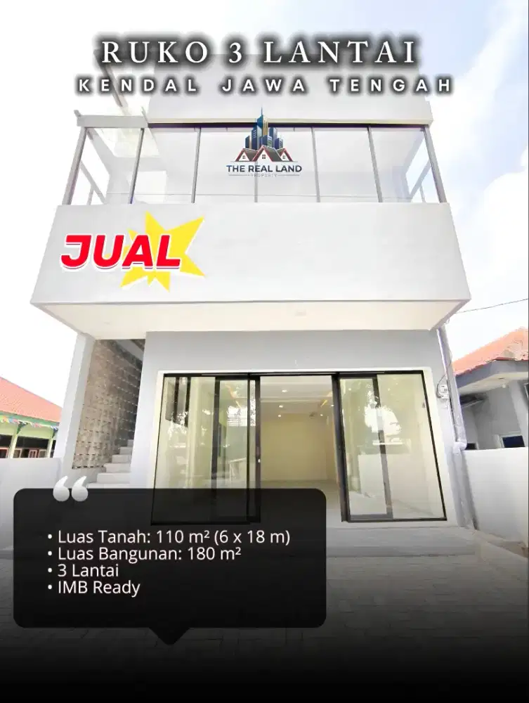 RUKO 3 LANTAI DI KENDAL JAWA TENGAH - kawasan Bugangin kendal