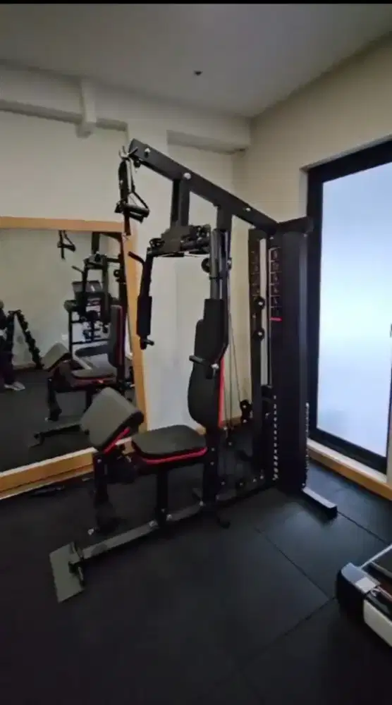 Alat Fitness Home Gym 1 Sisi Multifungsi + Leg Press (Kondisi Terawat)