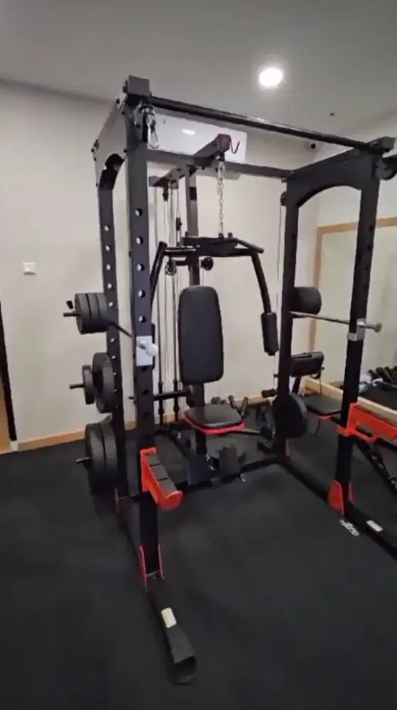 Jual Cepat Smith Machine Multifungsi+Cable Crossover(Kondisi Terawat)