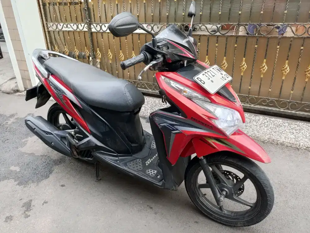 Honda Vario CBS ISS Tahun 2013 Merah Pajak Hidup Mulus Nego